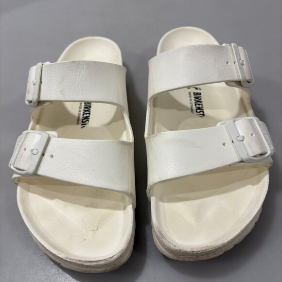 Birkenstock 40EU 7M 9L Arizona Essentials EVA Eggshell Lightweight Slide Sandals - Picture 2 of 7